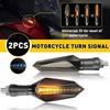 Motorcycle LED Signals Turn Lamp Amber Brake Lights Two Side Sequential Flowing