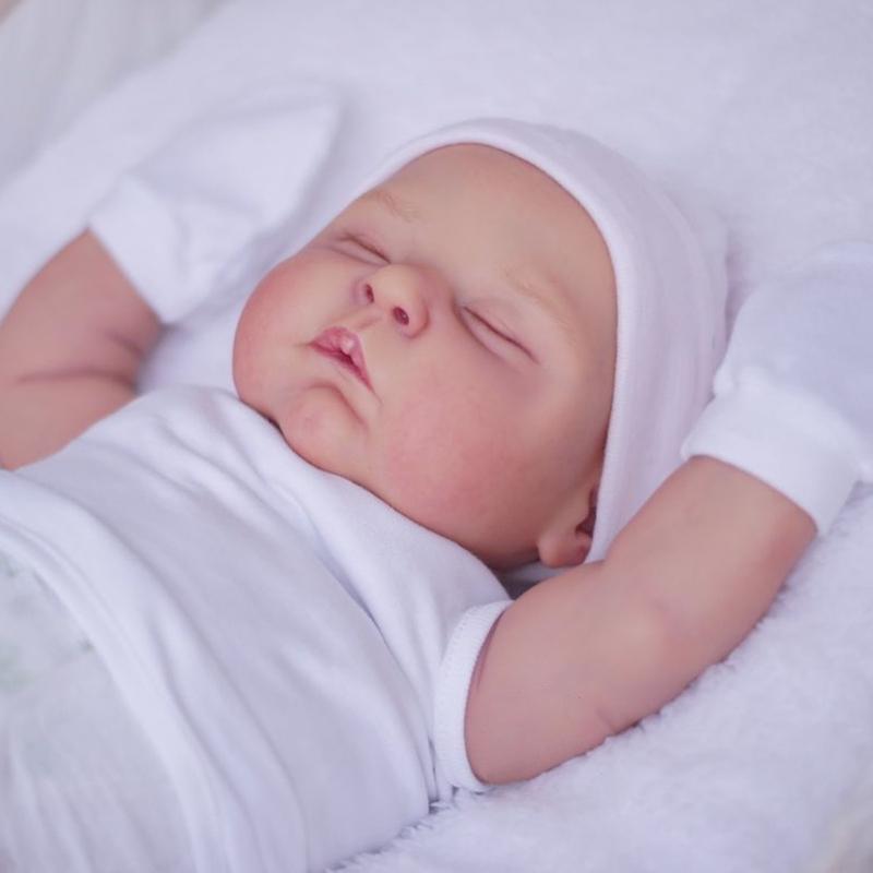 20palcová 50cm jako skutečná měkká silikonová panenka Spící tlusté novorozené dítě s 3D barvou kůže a viditelných žilek Hračka na tělo pro dívku a děti dárek k narozeninám