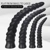 Extra Long Anal Plug with Spiral Texture - Large Ribbed Whip Style Butt Plug for Men & Women, Realistic Dildo Adult Sex Toy