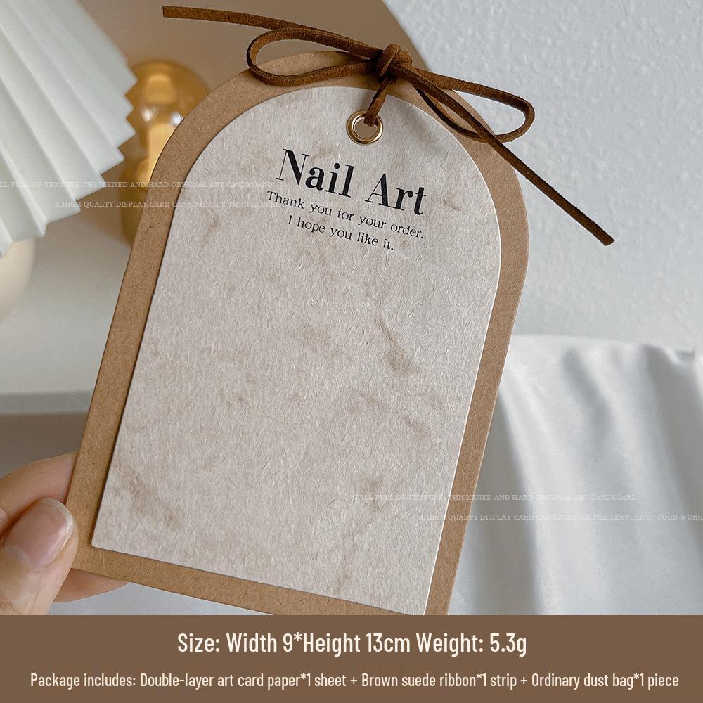 INS Style Dustproof Nail Display Card - Thickened, Wearable, Special Packaging for Nail Salons