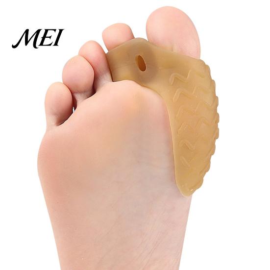 Anti-slip Toe Separator 1 Pair for Overlapping Toes, Soft SEBS Bunion Corrector, Double Double-hole Spacer Hole Foot Hallux Valgus, Breathable