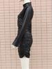 2022 Women's Faux Leather Stand-up Collar Pleated Bodycon Dress - European & American Fashion
