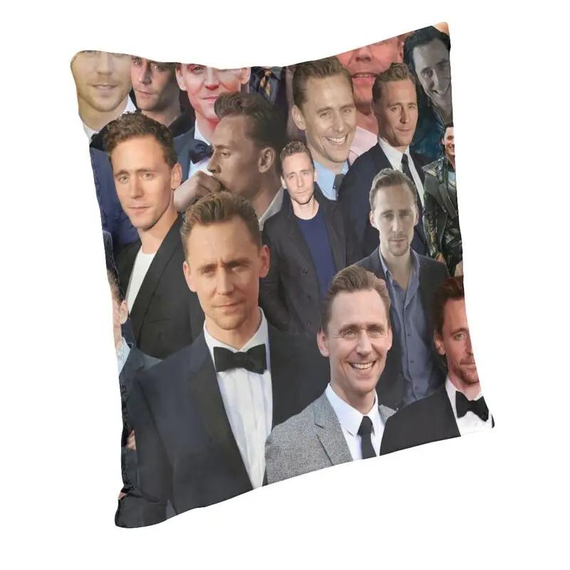 Cool Tom Hiddleston Collage Pillow Case Home Decor 3D Double Side Print Actor Cushion Cover For Car Decoration Salon