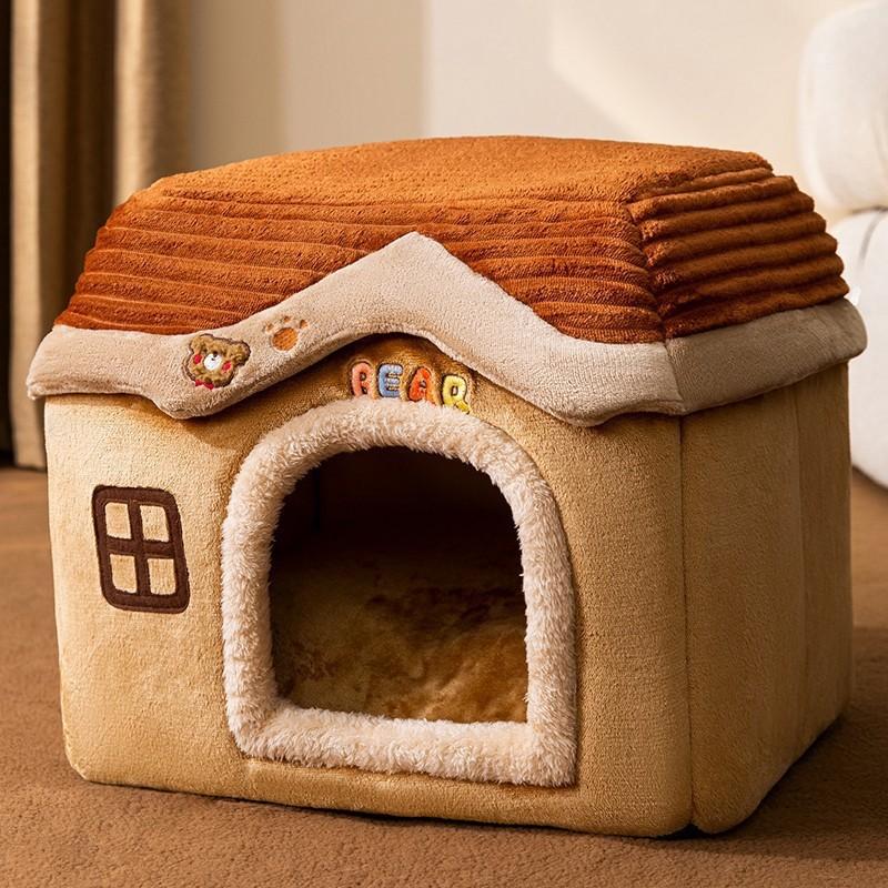 Kennel House Type Four-season Universal Small Dog Teddy Fight Removable Dog House Cat Nest Bed Spring and Autumn Pet Supplies