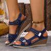 Roman Sandals For Women Large Size Summer Pu Open Toe Slip On Comfortable Footwear