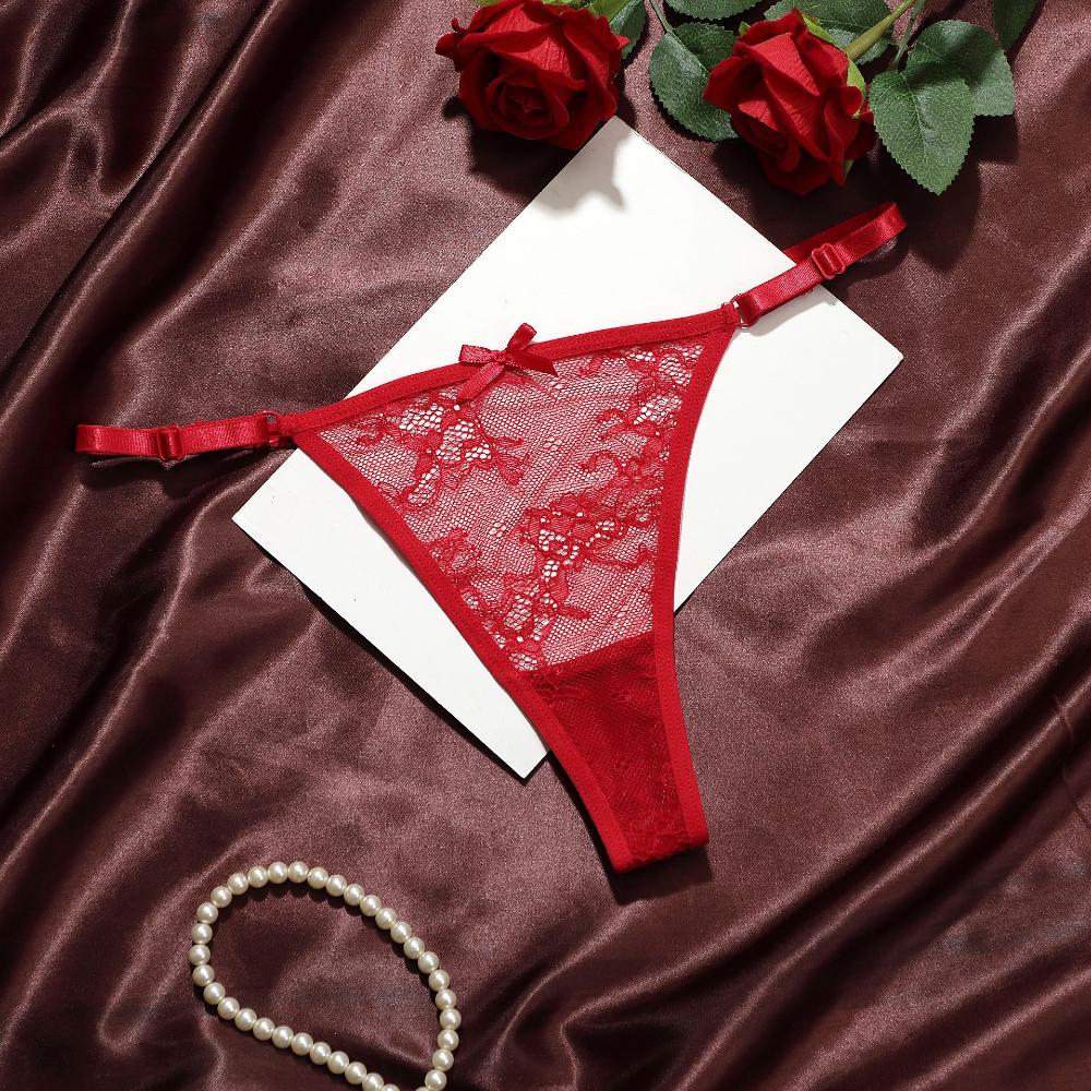 European Size Sexy Lace Panties for Women Comfortable Breathable Low-waisted Seamless Thongs