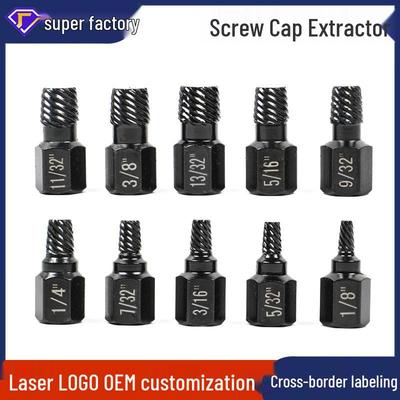 10-Piece Screw and Nut Extractor Set for Damaged or Broken Bolts