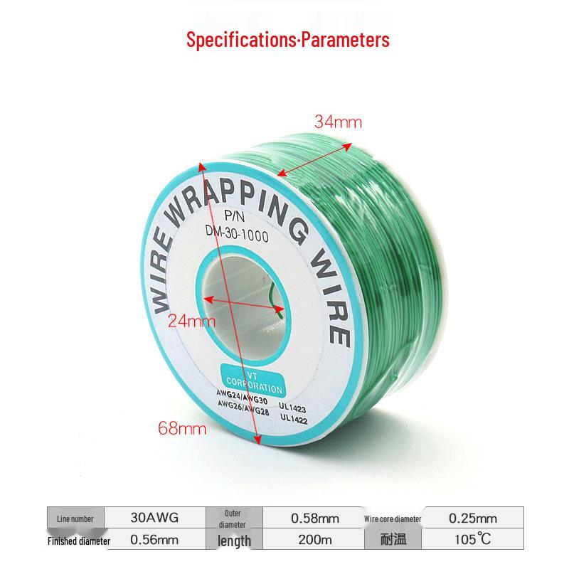 Color-Coded Single Core Tinned Copper Jumper Wires - 8 Colors for Circuit Boards