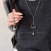 Silver earphone pendant necklace, advanced sense, exquisite and versatile, niche, unique design sense, personalized simplicity, pull neck chain