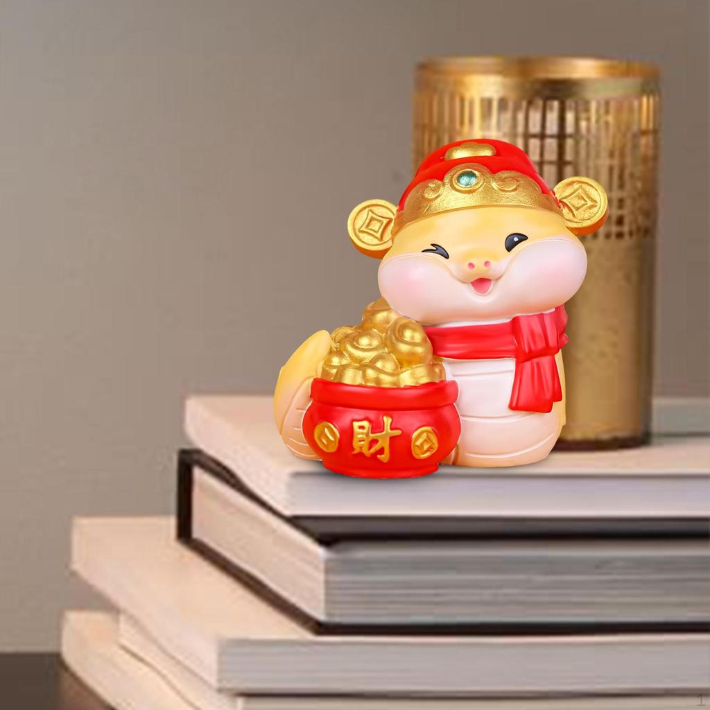 Cute Snake Statue Chinese Year Decor Artificial Ornament Tabletop Centerpiece Spring Festival