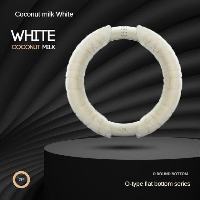 Luxury Plush Steering Wheel Cover Diamond Universal 15 Inch Handle Cover Winter M Fur Car Steering Cover Fashion D Shape Ring