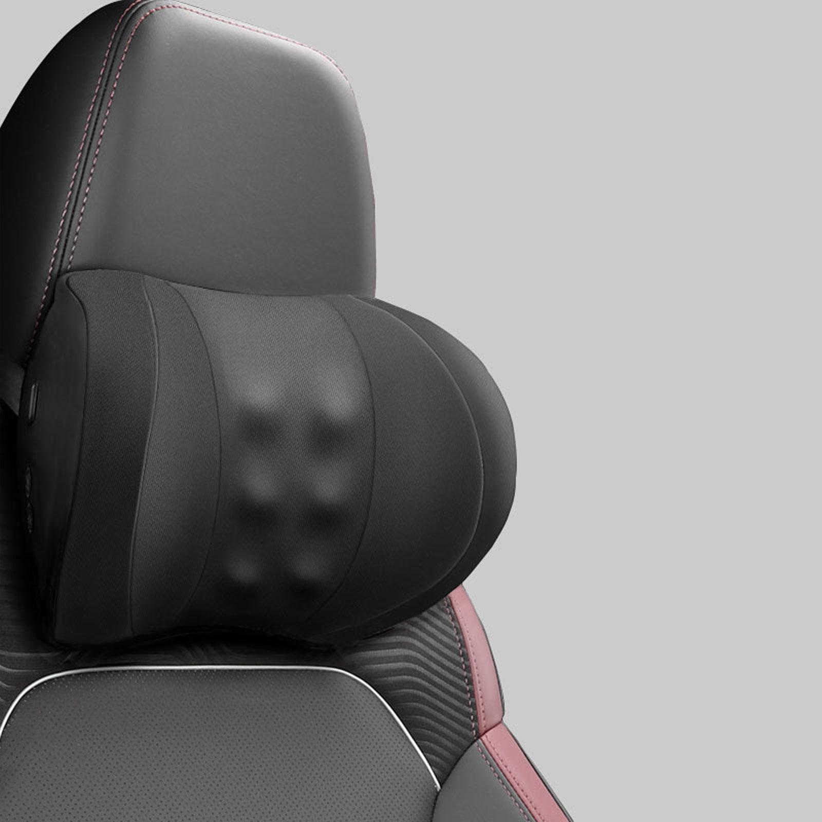 

Автомобильный электрический массажный подголовник-подушка 12 В USB поддержка шеи для длительных путешествий авто подголовник снимает усталость чёрный