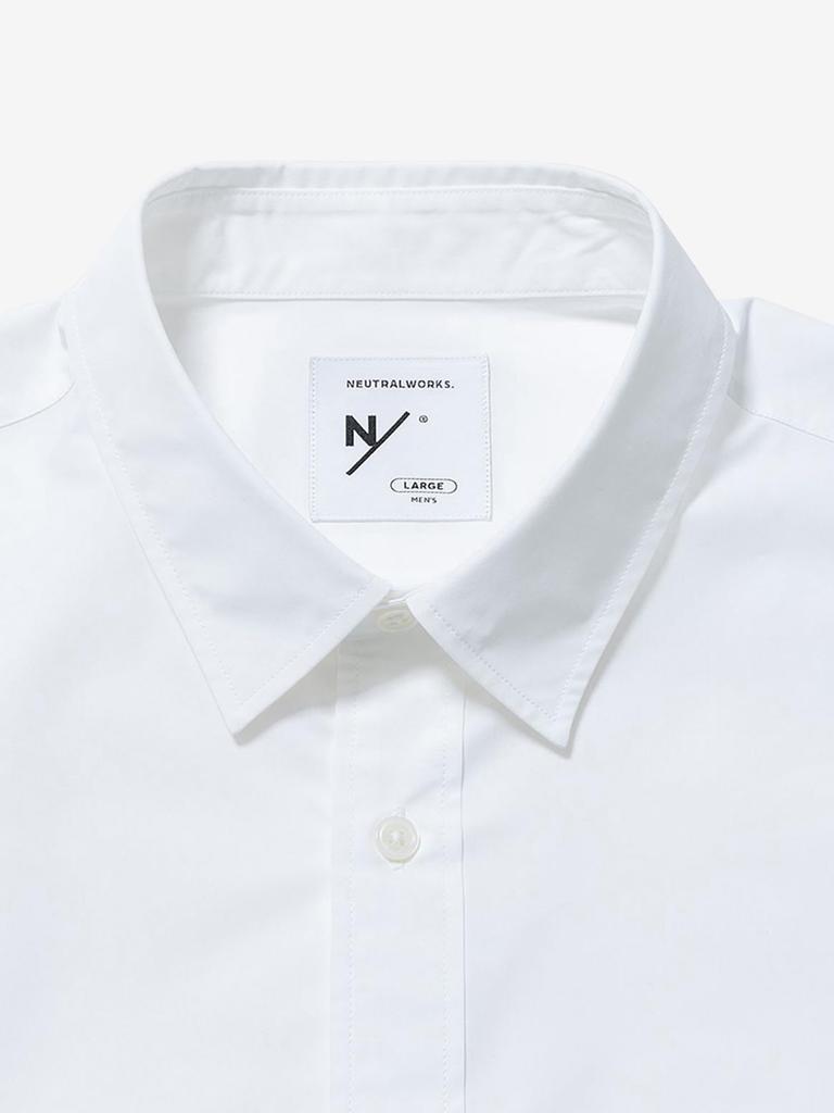 [NEUTRALWORKS.] SHORT SLEEVE SMART BROAD SHIRTS White L