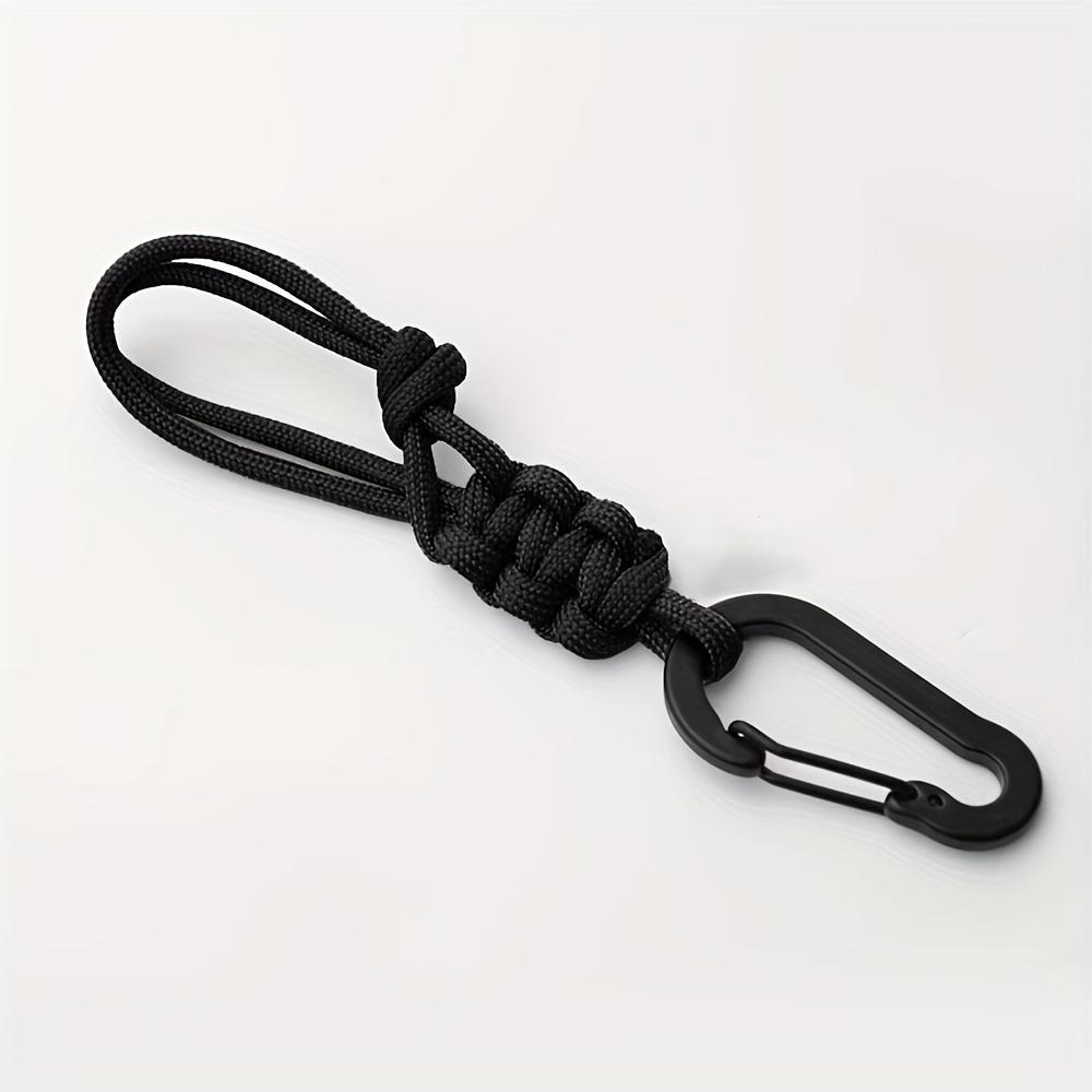 

Adjustable Multi-Functional Handwoven Water Bottle Holder with Keychain - Durable Outdoor Lanyard for Hiking, Camping & Travel. чёрный