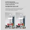 Screw-In Ceiling Fan with Light - Smart Invisible Chandelier for Living, Dining, and Bedroom