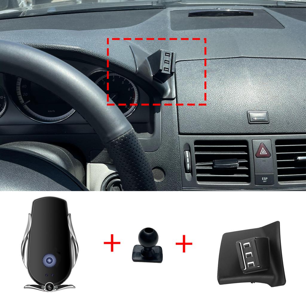 Car Mobile Phone Holder for Mercedes Benz C Class W204 2008 ~ 2010 C200 C260 C300 Navigation Stand Auto Accessories GPS Bracket
