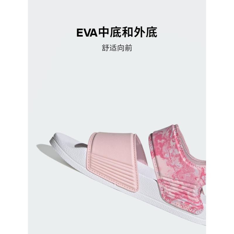 Adidas Adilette Cushioning, Wear Resistant Children's Sandals Pink White Kids' ID2624