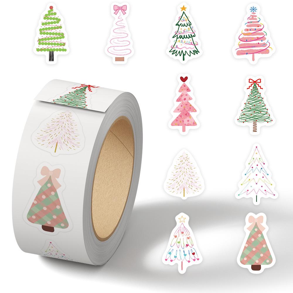 Cartoon Festival Gift Stickers - 500/Roll for Journals and Sealing
