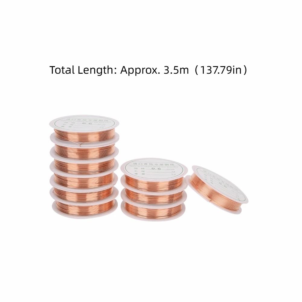 10 Stück Roségoldfarben Schmuck Kupferdraht 0,6 mm Halskette Schmuck Perldraht Perlenzubehör