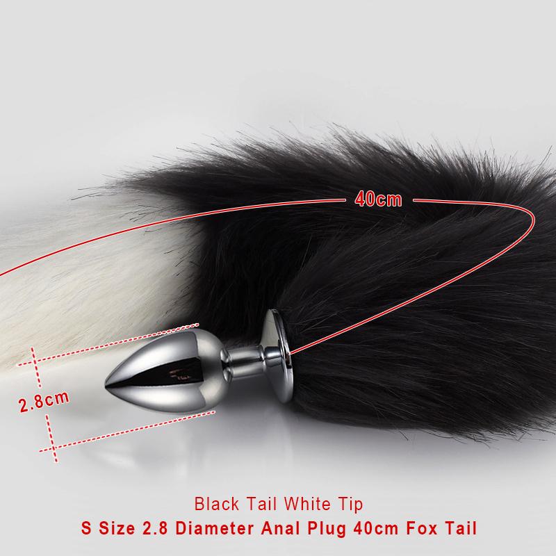 Sex Shop 5 Misure Metallico Butt Plug Fetish Coda di Volpe Giocattoli Intimi Bdsm Estensore Anale Dilatatore Prodotti Giochi Erotici Articoli Per Adulti