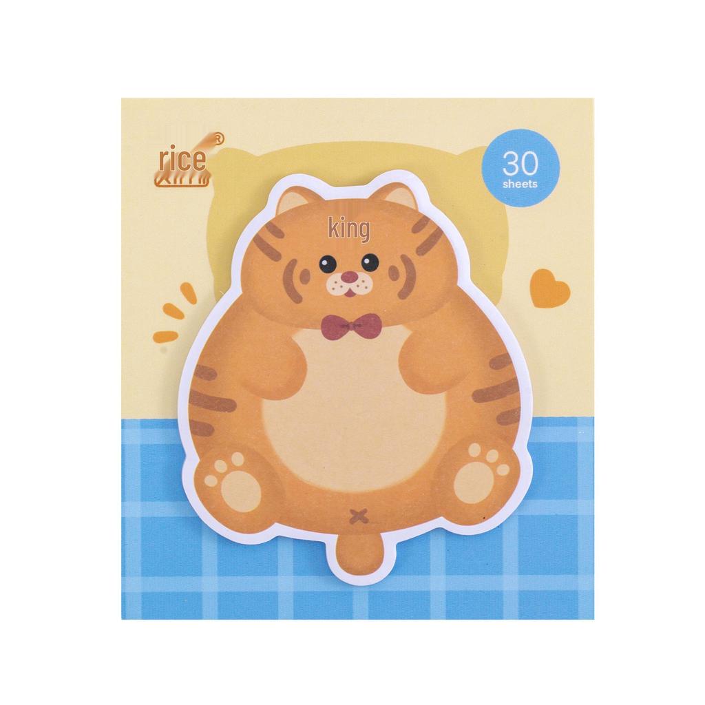 Pummelige Tier-Cartoon Haftnotizen - Unregelmäßiger Notizblock, 30 Blatt