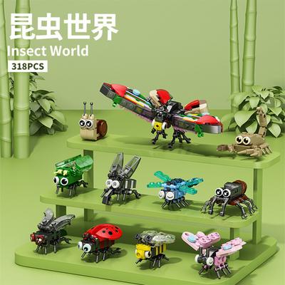Insekten Tiere Bau Spielzeug für Kinder Junge 6 bis 12 Jahre Mirco Bausteine Set Spielzeug für Kinder Dinosaurier Mini DIY Spielzeug Geschenk