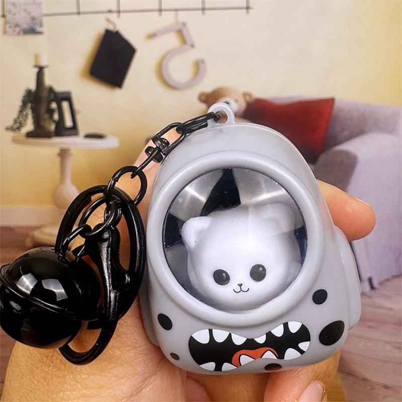 Bear Keychain Sturdy ABS Key Holder Lovely Designs LED Light Glowing for Women and Kids Backpack Purse Ornament