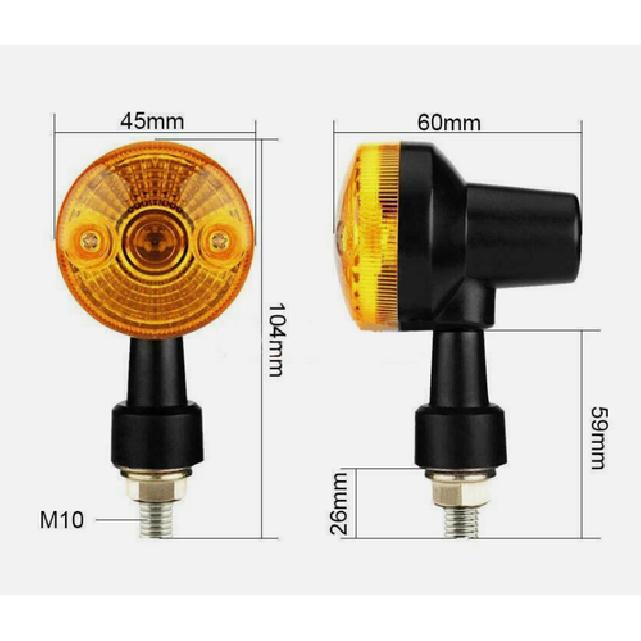 4x Schwarze Motorrad Blinker für Yamaha Suzuki Honda