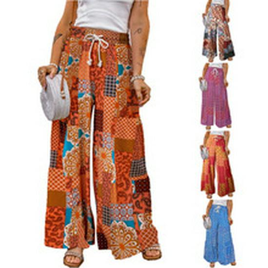 2024 Women's High Waist Corduroy Casual Pants - Solid Color, Loose Straight Leg
