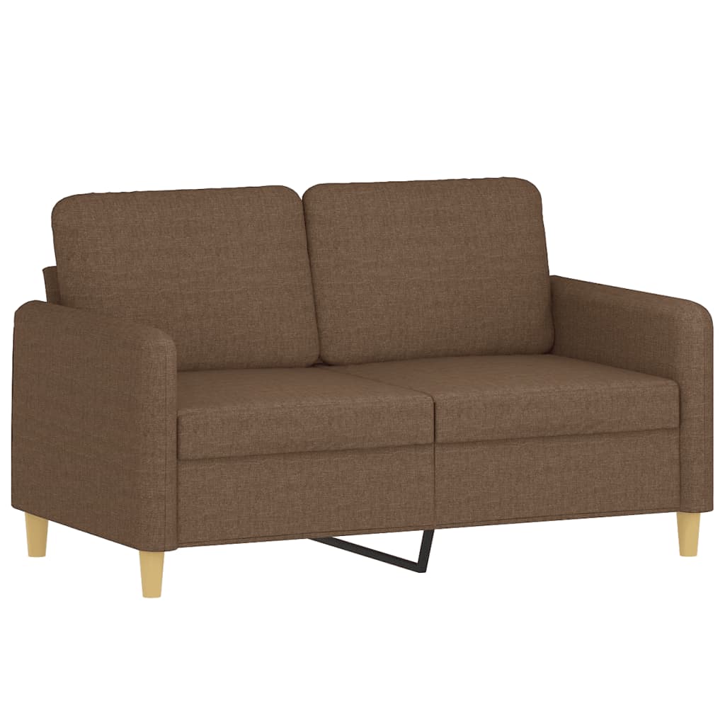 2 Seater Sofa Brown 120 cm Fabric