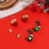 2026 new Christmas three-piece combination earrings set wholesale, creative Christmas red and green bell stud earrings