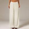 Women Casual Loose Fit Drawstring Waist Elastic Waistband Wide Leg Pants Lightweight Comfortable Lounge Trousers