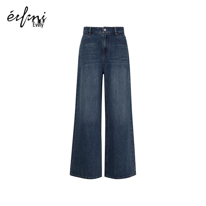 

Eifini Women s Straight Loose Wide-Leg Denim Jeans L