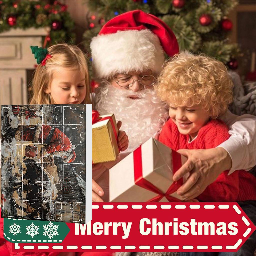 Weihnachts-Überraschungsbox Bauernhof Yak-Muster Dekorative Geschenkbox Weihnachten naht sich Überraschungsbox Weihnachtsbaumhänge Dekoration