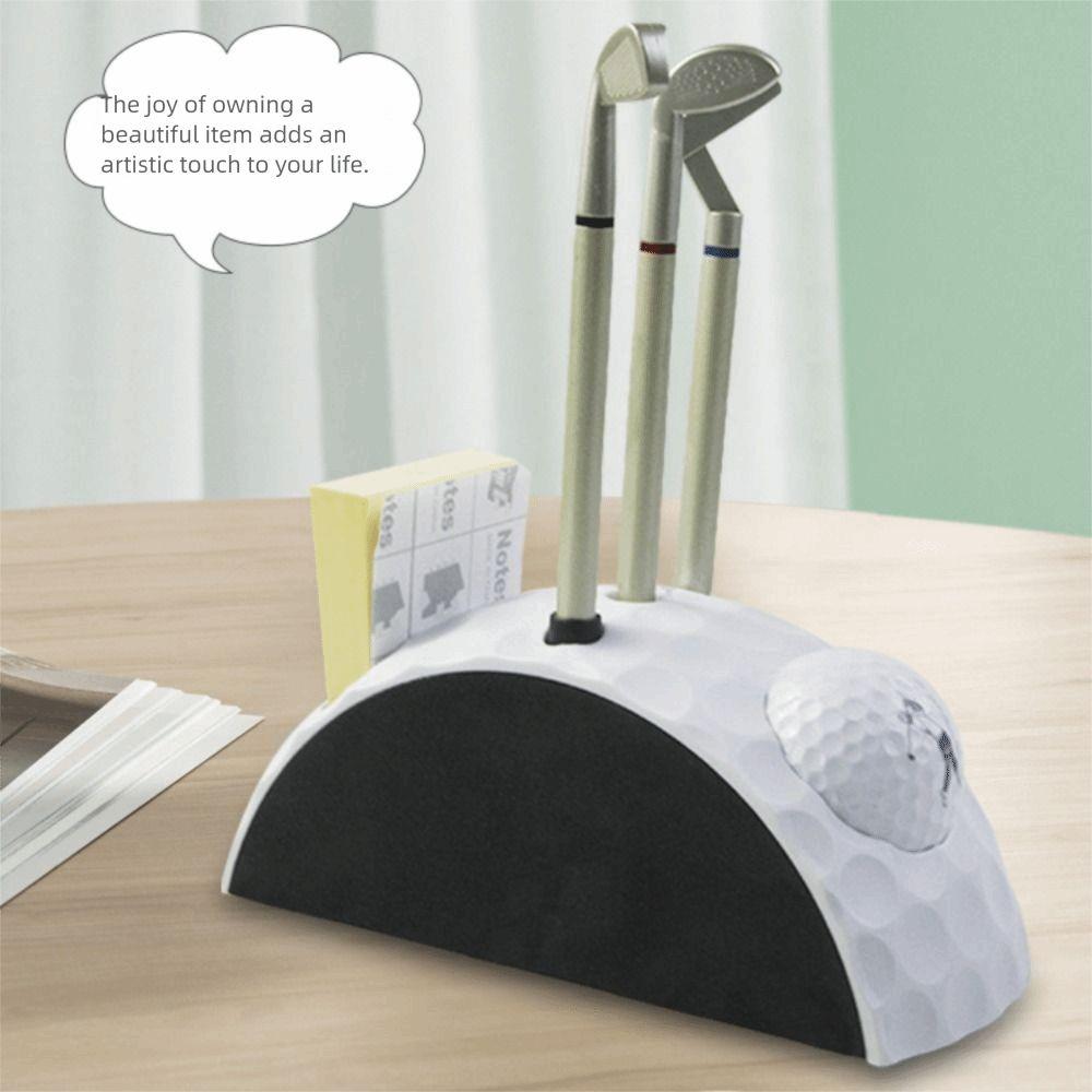 1 Set Golfer Pens Golf Ball Pencil Holder Decoration Golf Pen Set  Golf Clubs