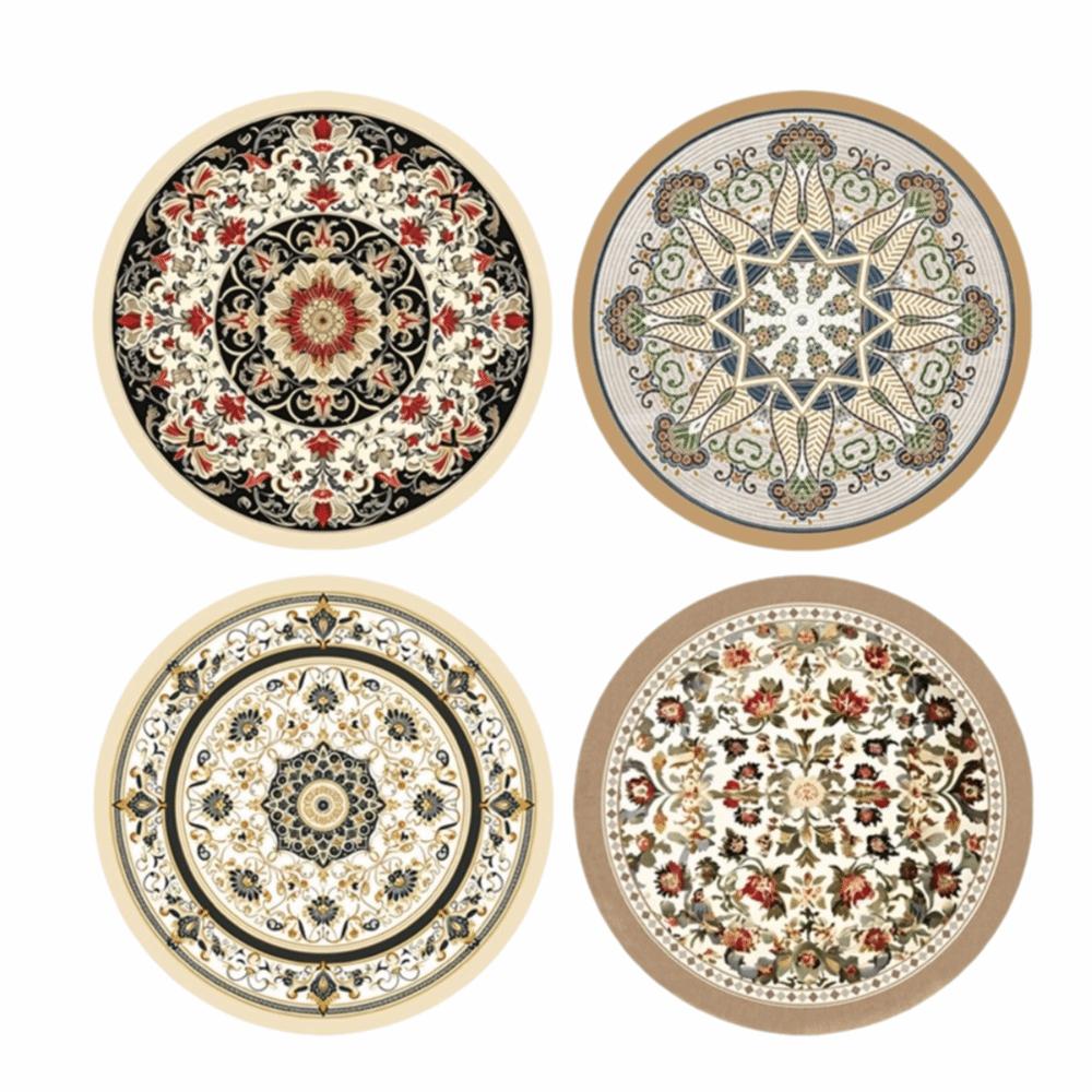 4Pcs Boho Style Pot Holders Round Heat Insulating Trivets Heat Resistant Mats Dining Table