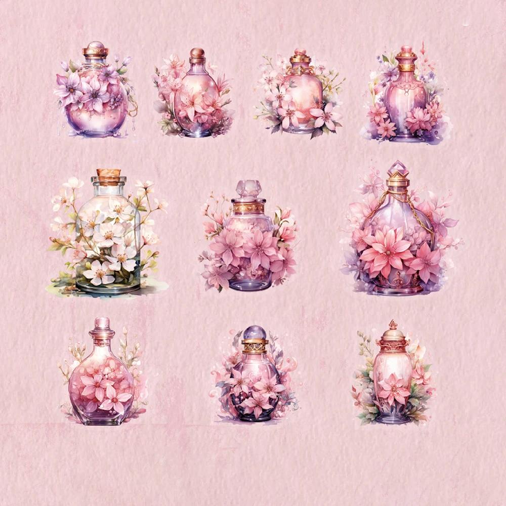 

Vintage Bottle Sticker Pack DIY Decoraction Scrapbook Story in A Bottle Series PET Stickers