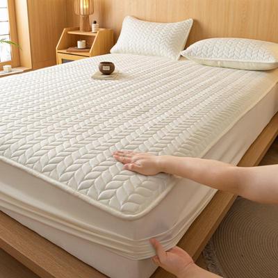 Protetor de Colchão Matelassado Bordado Antiderrapante para Simmons - Lençol Simples Espessado