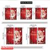 2pcs 2D Flat Printing Christmas Party Curtain Vintage Santa Merry Christmas 100% Polyester Fabric Without Electricity 0 Perfect