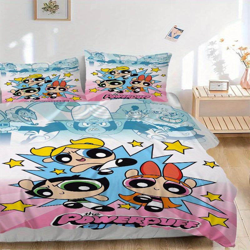 

3pcs Cool Powerpuff Girls Bedding Set - Includes 1 Quilt Cover and 2 Pillowcases, Comfortable Bedding with Stylish Design for Bedroom, Machine Washabl 135x200cm