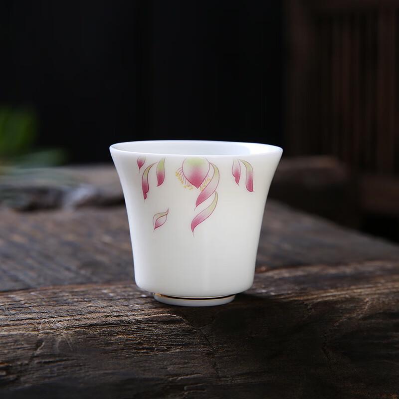 

Chaxun Hand-Painted Dehua White Porcelain Master Tea Cup