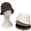Women's Autumn and Winter Warm and Versatile Wool Knitted Hat with Rolled Edge To Show Face and Small Size.