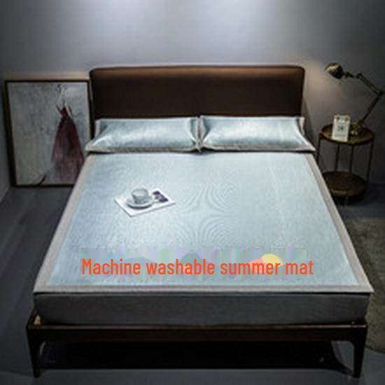 Pure Color Quilted Cotton Yarn-Dyed Bed Sheet & Bedspread Set