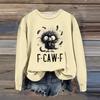 Women's Fashion Casual Long Sleeve Loose  Printed Sweatshirt