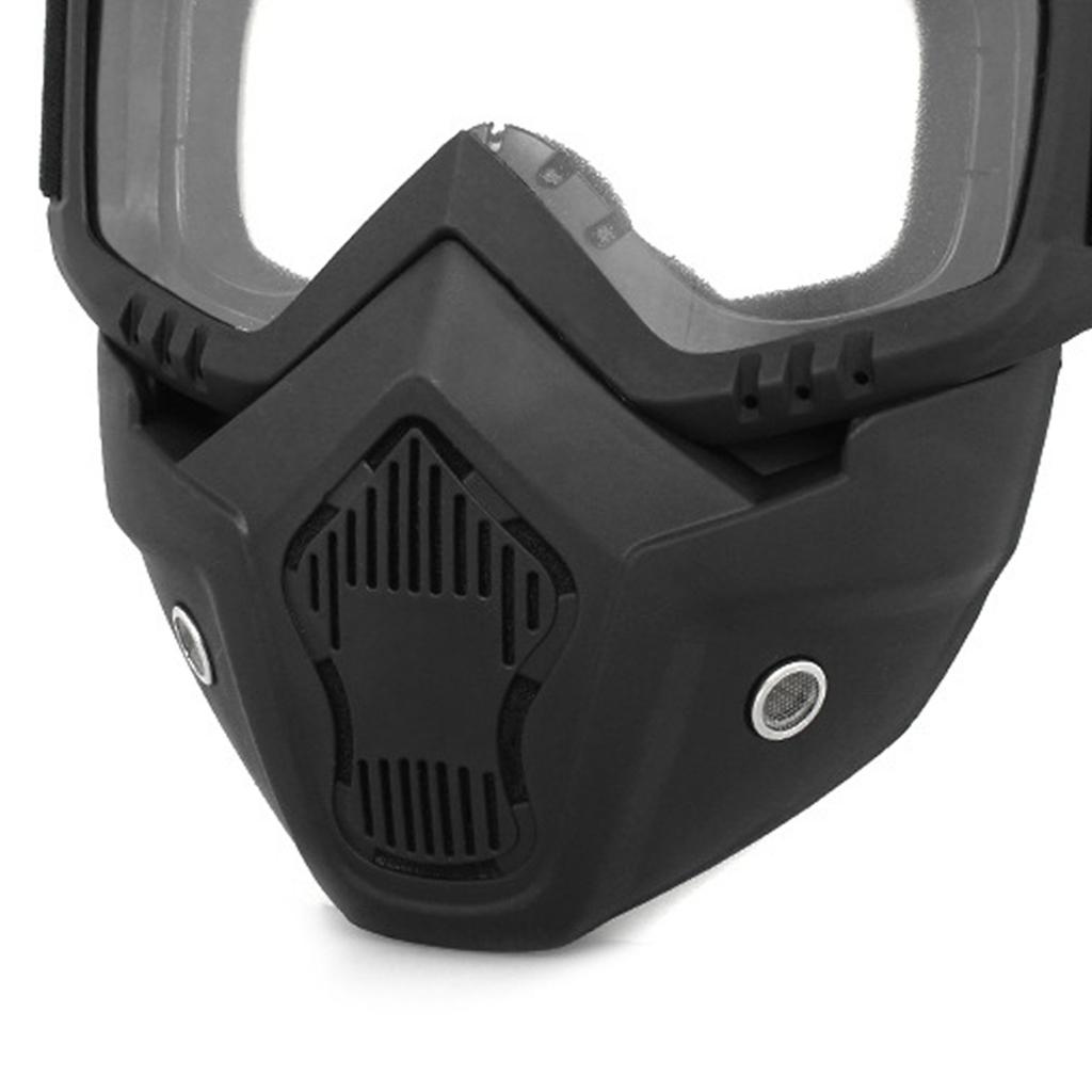 Motorcycle Goggle Helmet with Face Shield Windproof Eye Protection Glasses for Outdoor Riding Transparent Lens