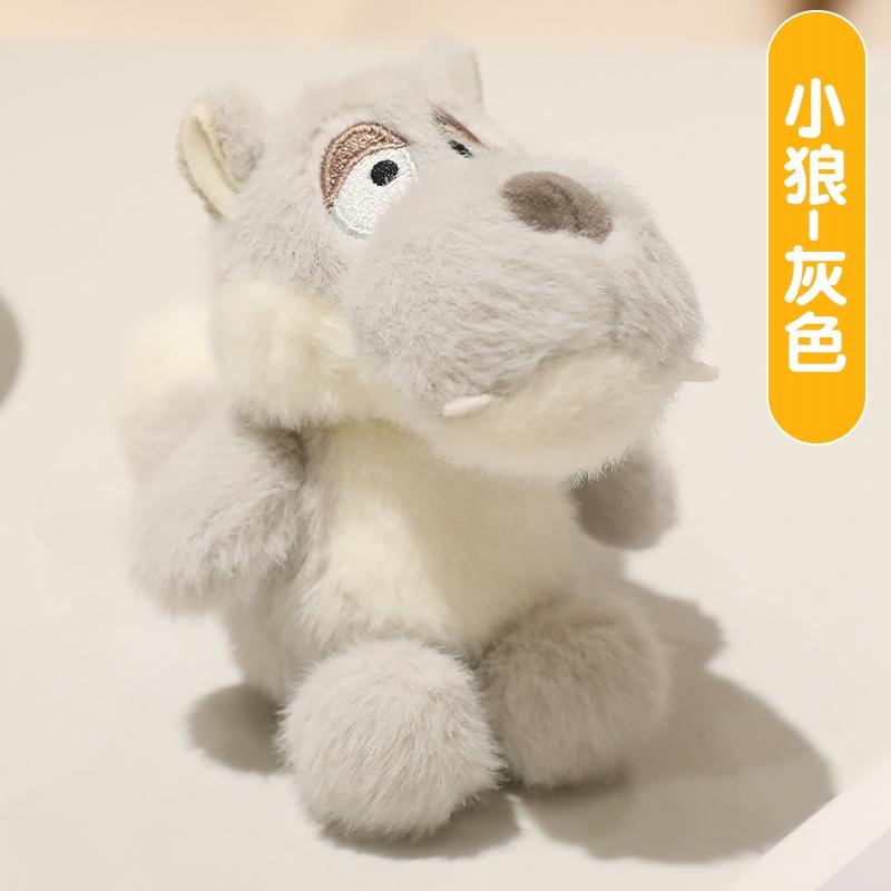 12cm Cartoon Dieren Pluche Hanger Gevuld Rode Panda Giraffe Gele Eend 3-Kleurige Kat Sleutelhanger Decor Pluche Beestje Voor Tas Cadeau 12cm pendant