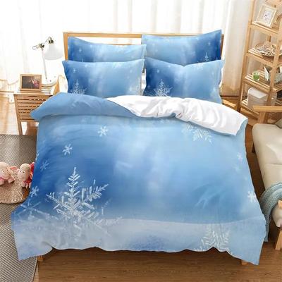 Weiße Schwäne, Schneeflocken, Haie 3D Bettwäscheset Einzel Doppel Bettbezug Set Bettwäsche Schlafzimmerdeko Heimtextil Tagesdecke Heiß