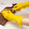 Extended Wristband Cleaning Gloves 2PCS Household Gloves, Reusable PVC Waterproof Thickened Work Non Stick for Scrubbing Multi Purpose Dishwashing And