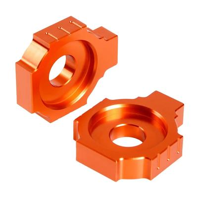 AQXYTBLU Motorrad Kettenspanner Hinterrad Regulator Schieberblock Kompatibel mit Duke RC 125 200