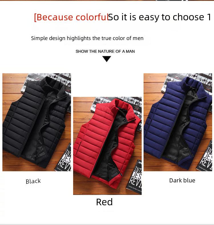 Men's Autumn & Winter Korean Style Down Cotton Casual Vest Waistcoat